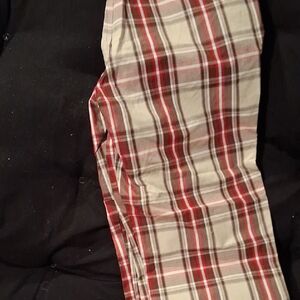 Phat Farm Red and White Checkered Chinos